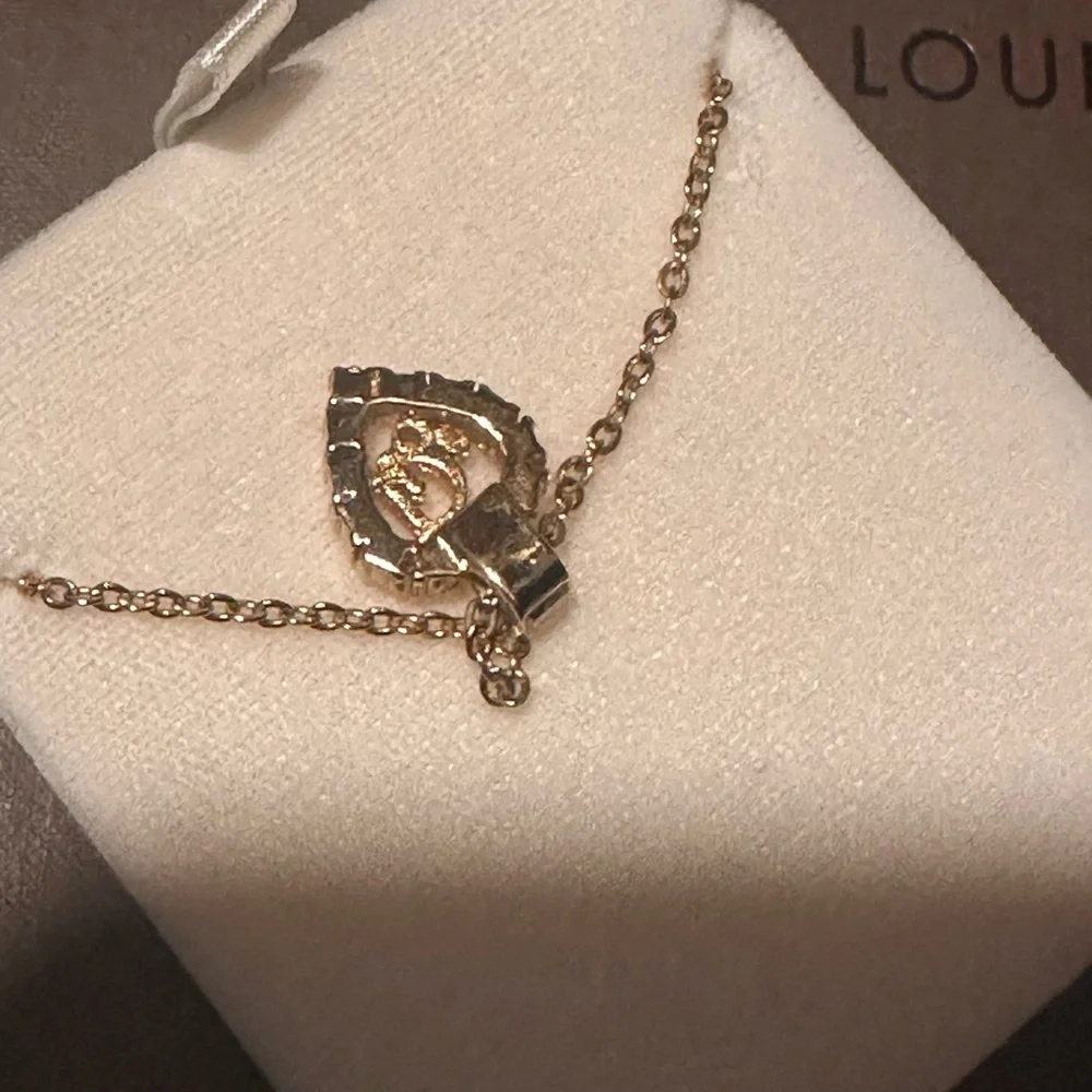 Rare❤️Vintage DIOR heart necklace gold tone Christian Dior pendant necklace - Picture 11 of 15